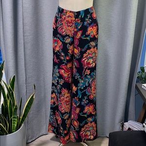 Ralph Lauren chiffon wide leg floral pants